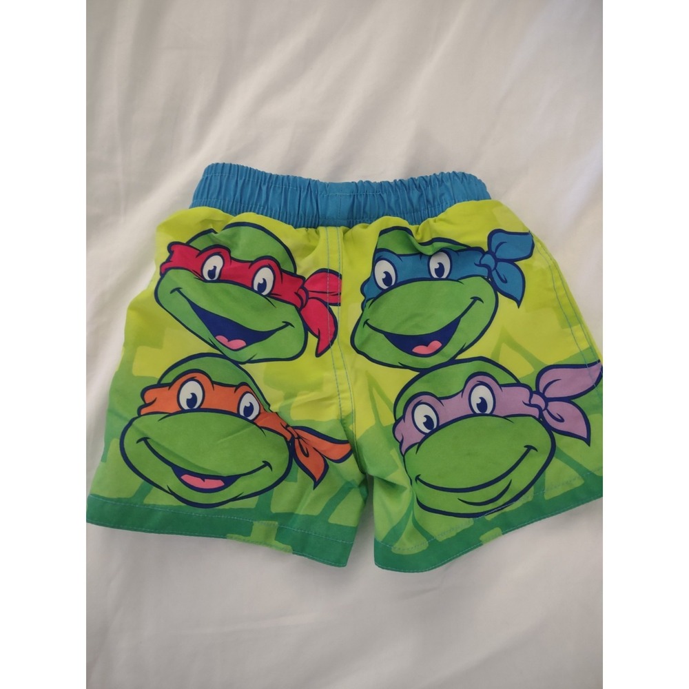 Baby Boys Swim Trunks TMNT NINJA TURTLES Raph Mikey Leo Don GREEN Size 12 Months